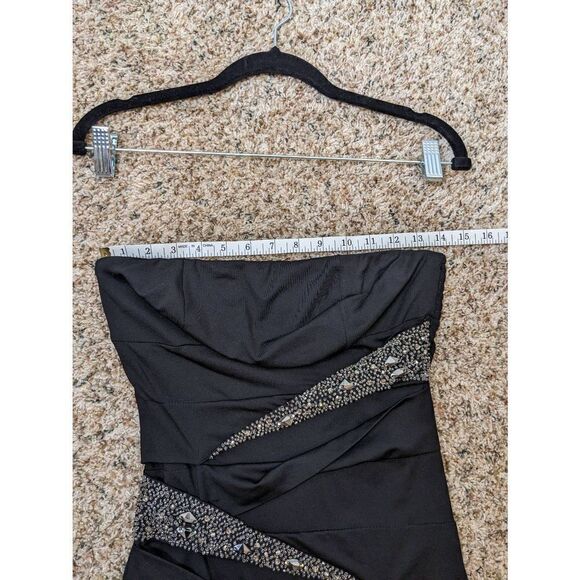 Nikibiki Strapless Bejeweled Black Mini Dress Small - Picture 4 of 13
